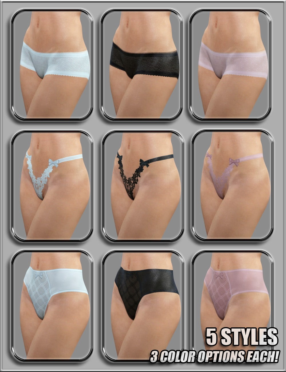 Sexy Skinz - Panties for Genesis 3 Female(s)