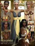 Egyptian MEGA Bundle – Characters, Outfits, Hair, Poses and Lights