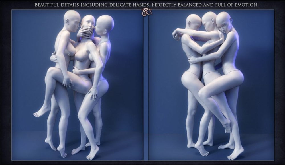 Secret Romance 3 - Love Triangle Poses for V7 and V4