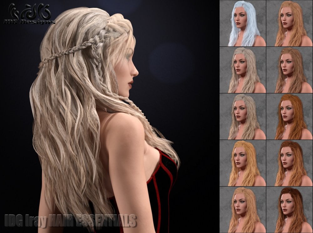 IDG Iray Hair Essentials Shaders