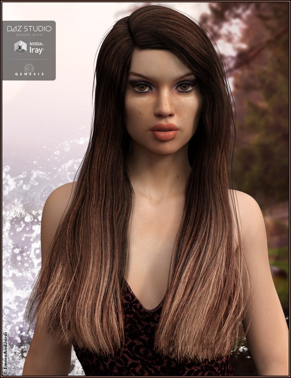 Selvana Hair for Genesis 3 Female(s)