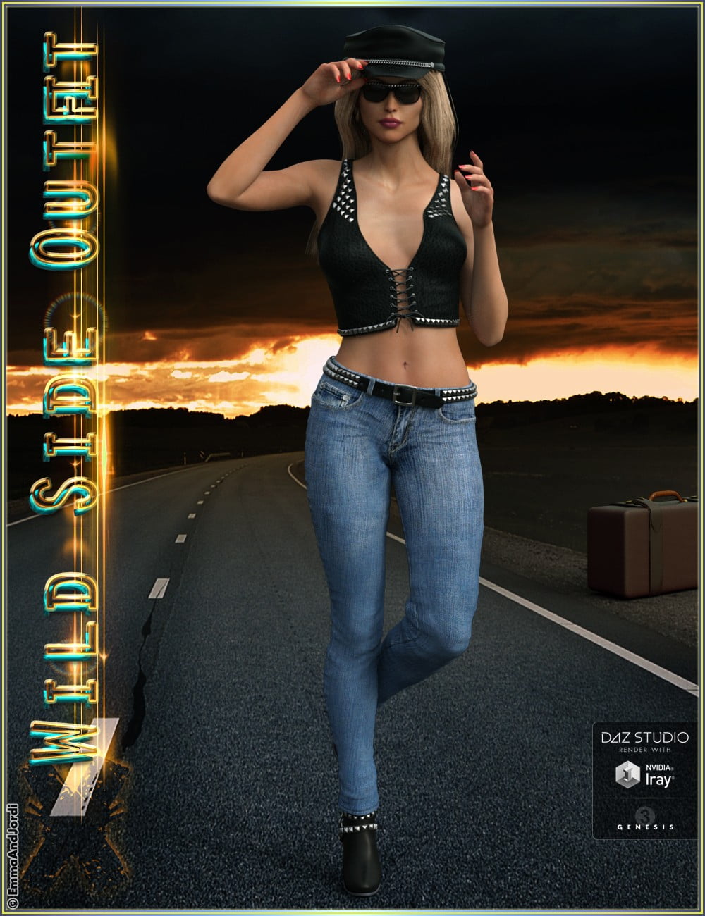 Wild Side Outfit And Accessories for Genesis 3 Female(s)