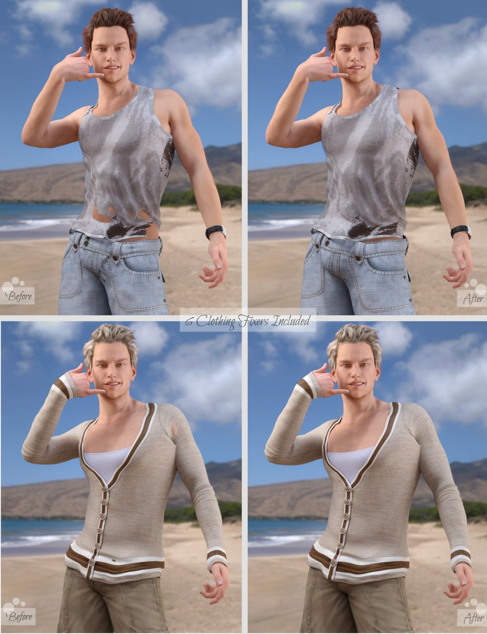 Wear Them All - Autofitting Clones and Clothing Smoothers for Genesis 3 Male(s)