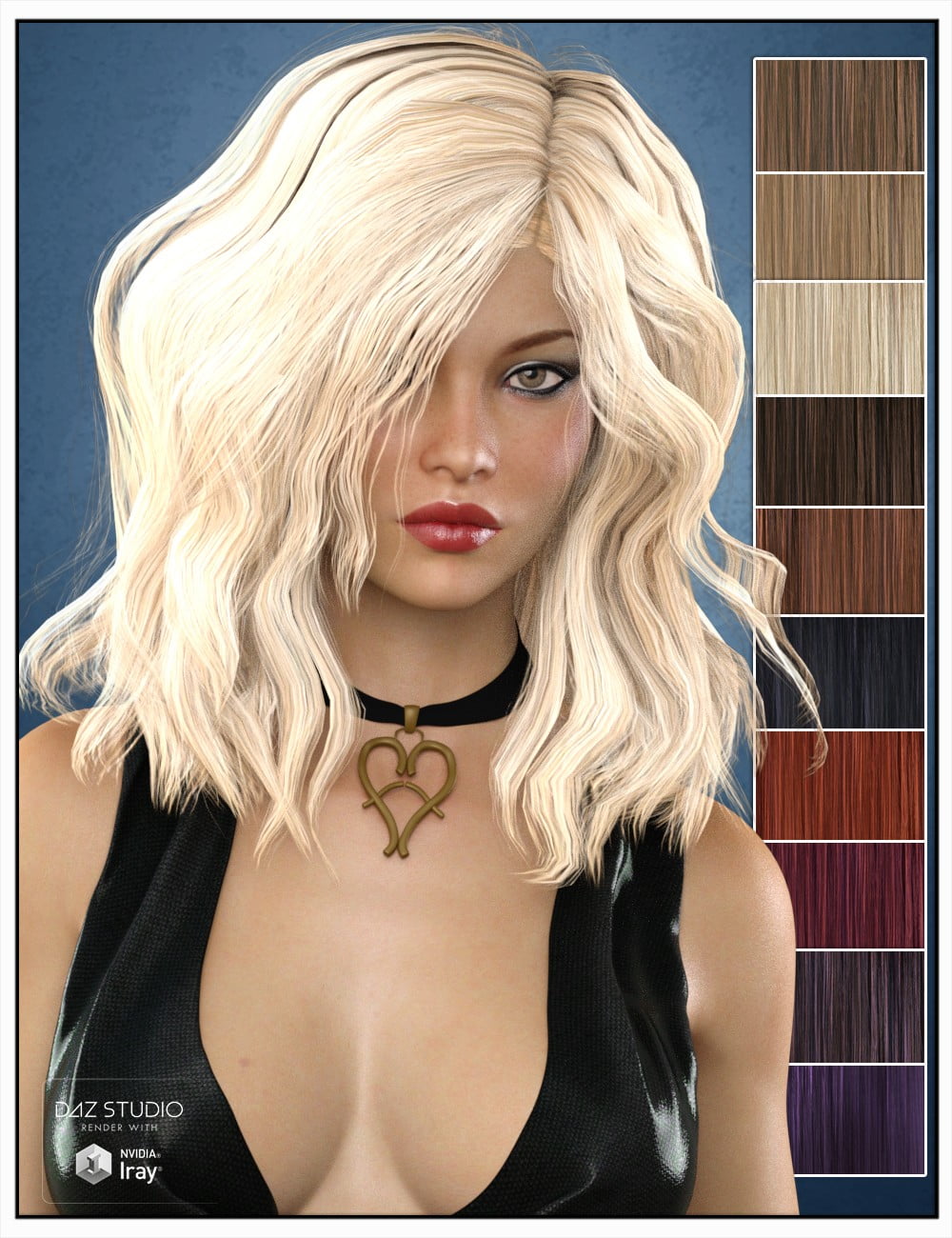 Hanna Hair for Genesis 3 Female(s), Genesis 2 Female(s) and Victoria 4