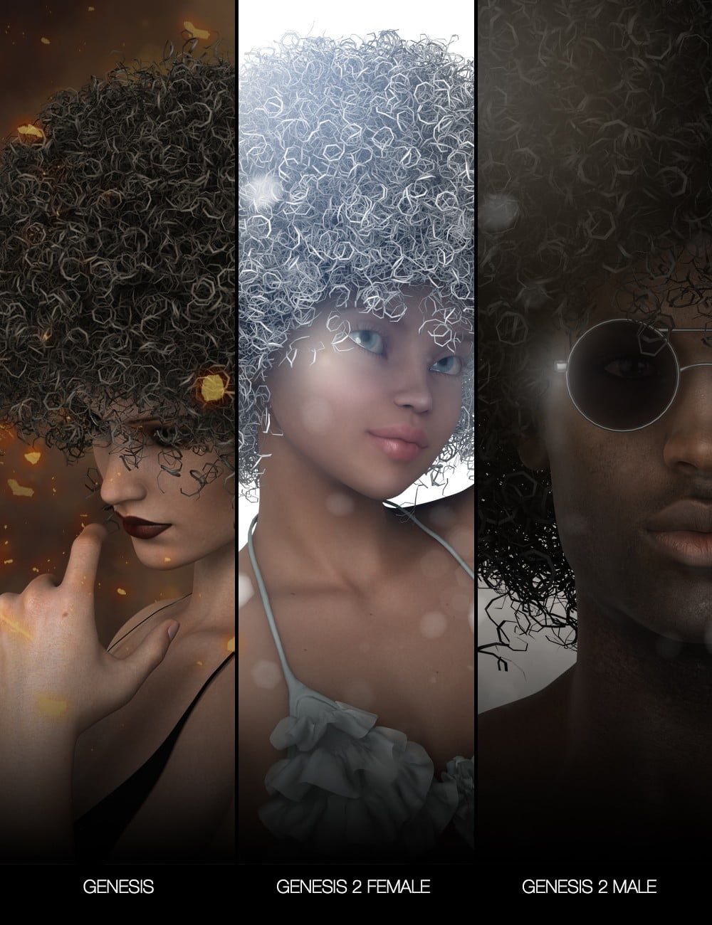 Big Afro Hair for Genesis and Genesis 2