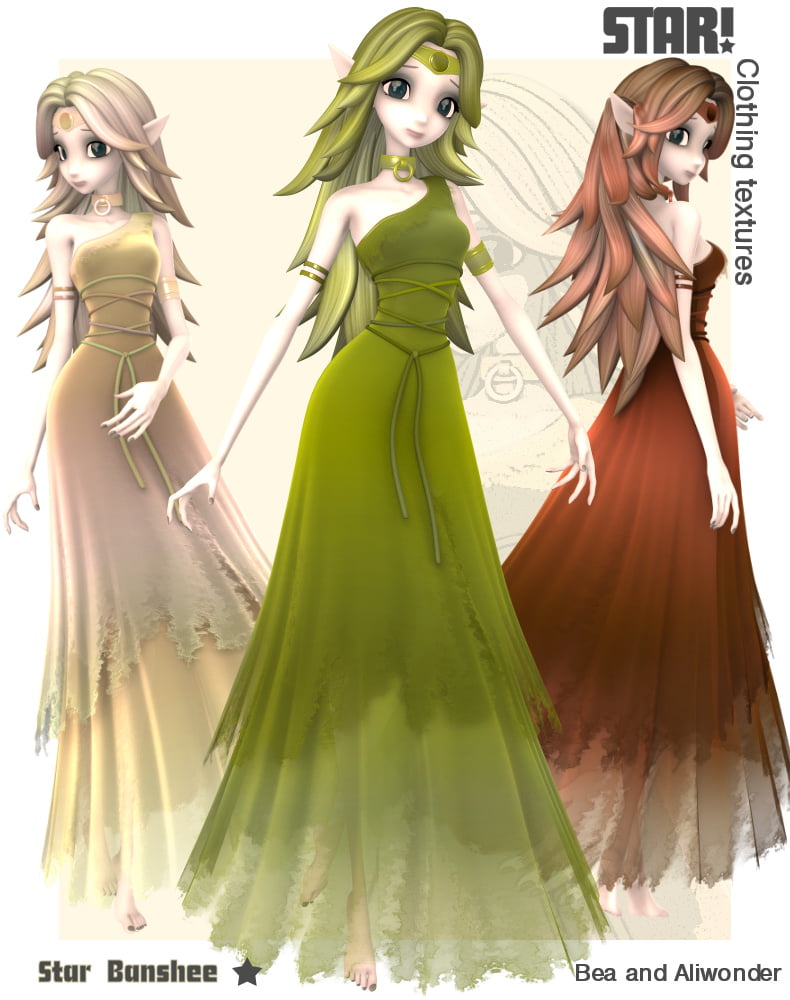 Star Colours for Banshee for STAR! Poser and DAZ Studio