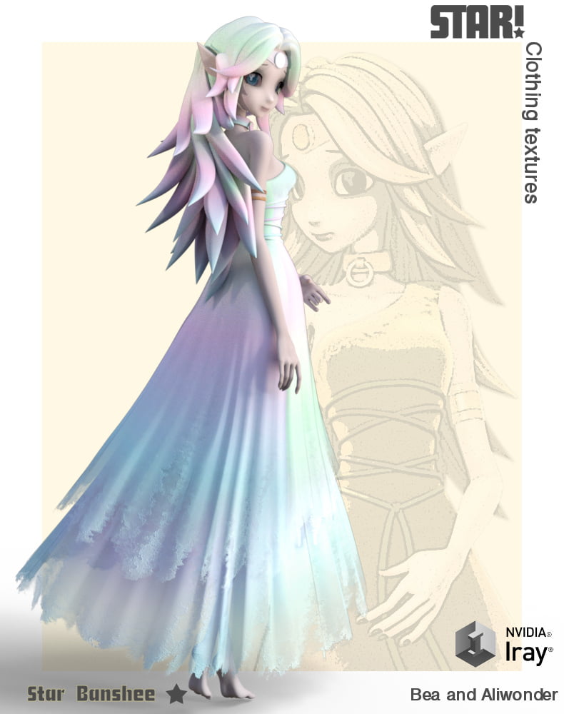 Star Colours for Banshee for STAR! Poser and DAZ Studio