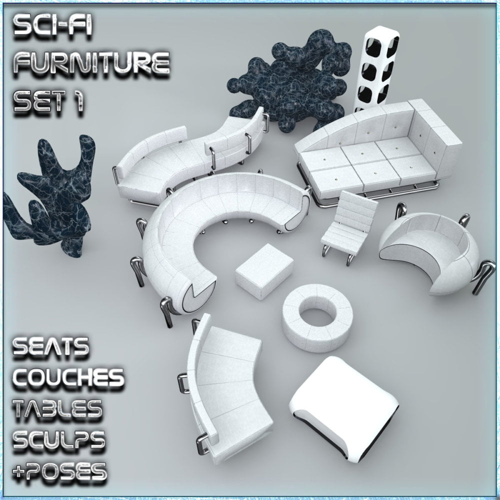 SciFi Furniture Set 01