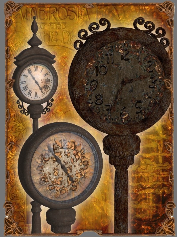 Tick Tock Street Clock Old and Rusty