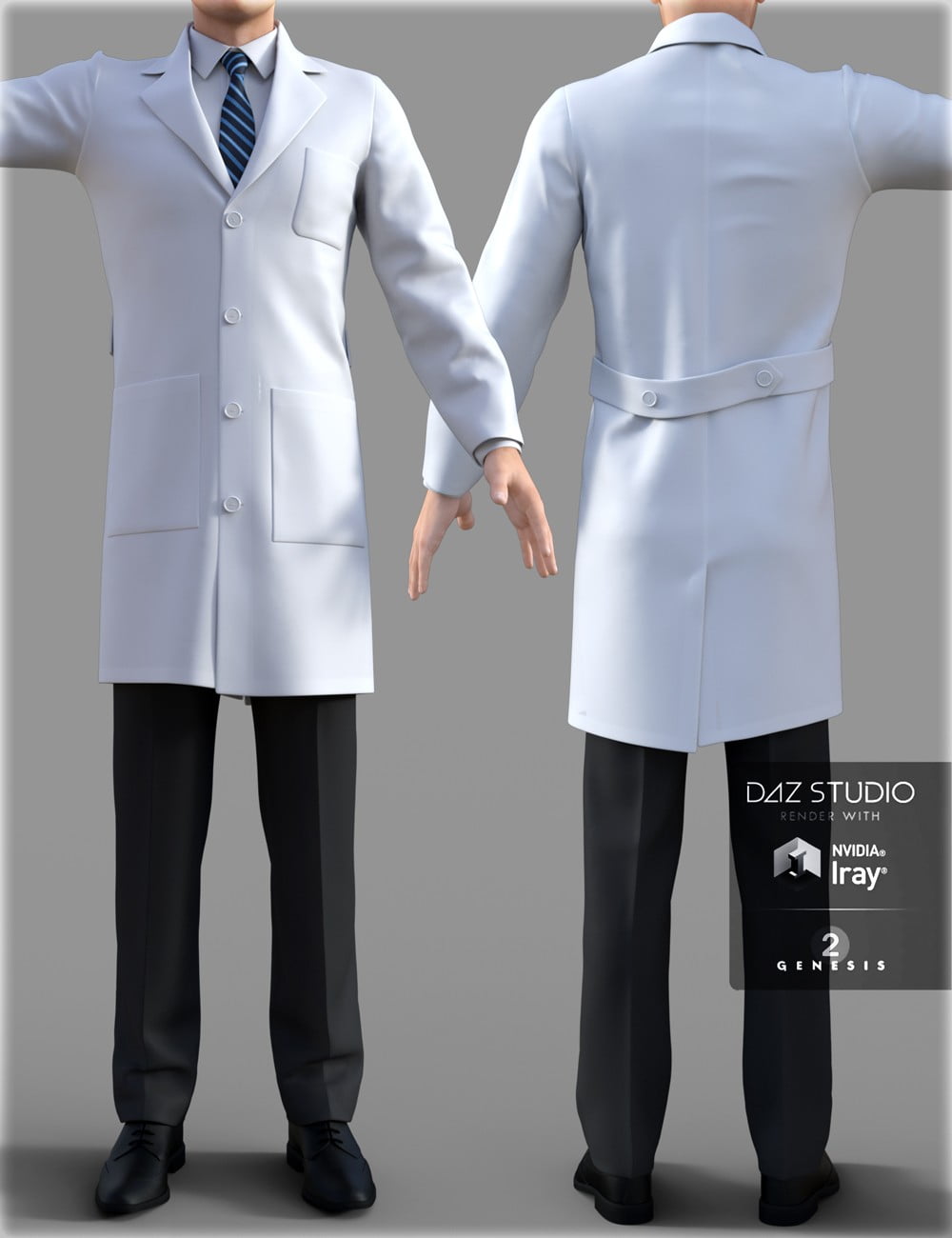 Doctor's Coat and Suit for Genesis 2 Male(s)