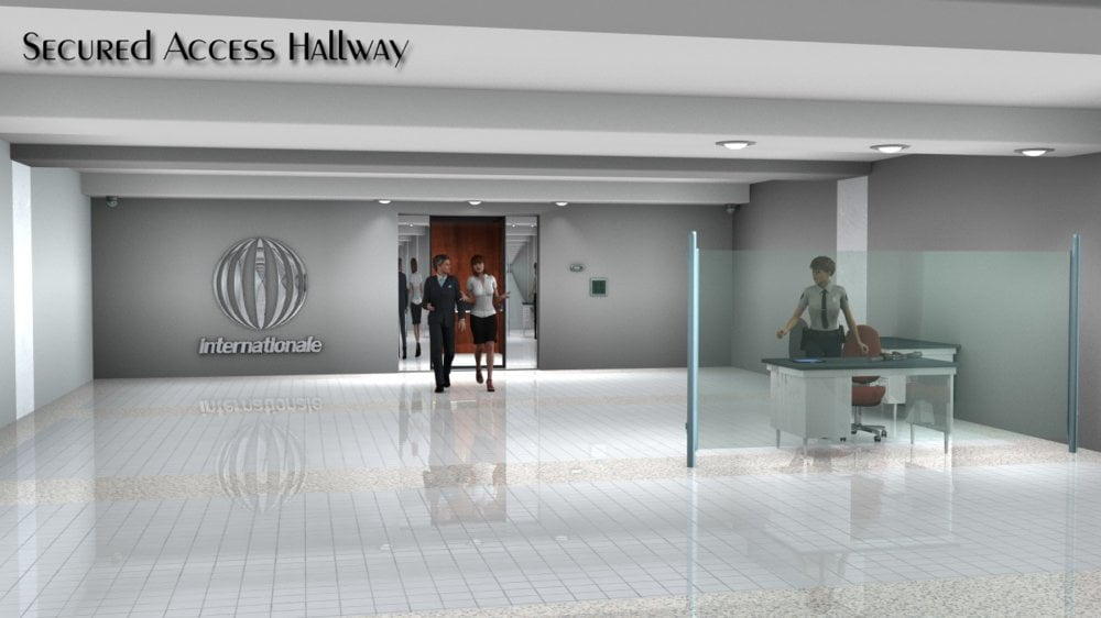 Secured Access Hallway