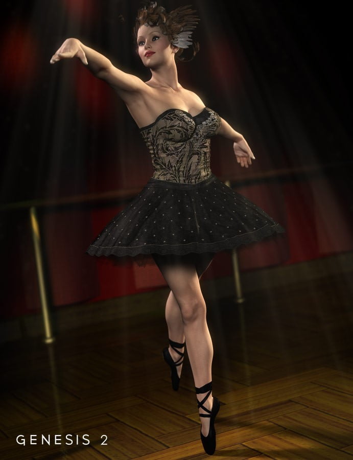 Ballerina Outfit Textures for Genesis 2 Female(s)