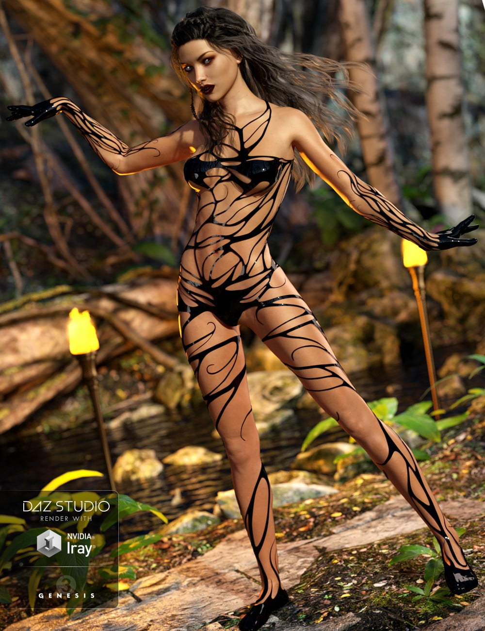 Tangled Outfit for Genesis 3 Female(s) and Genesis 2 Female(s)