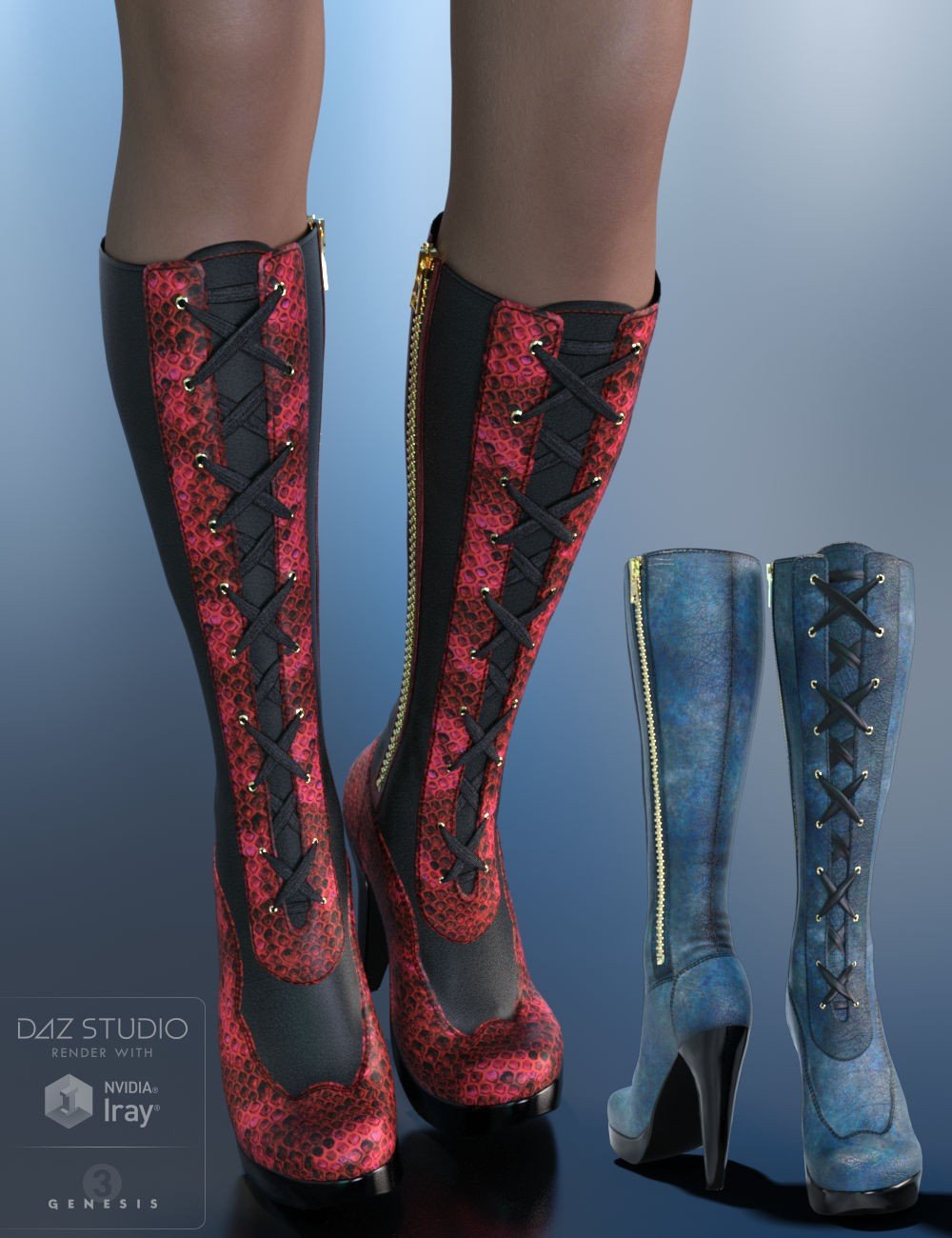 Tessa Boots for Genesis 3 Female(s)