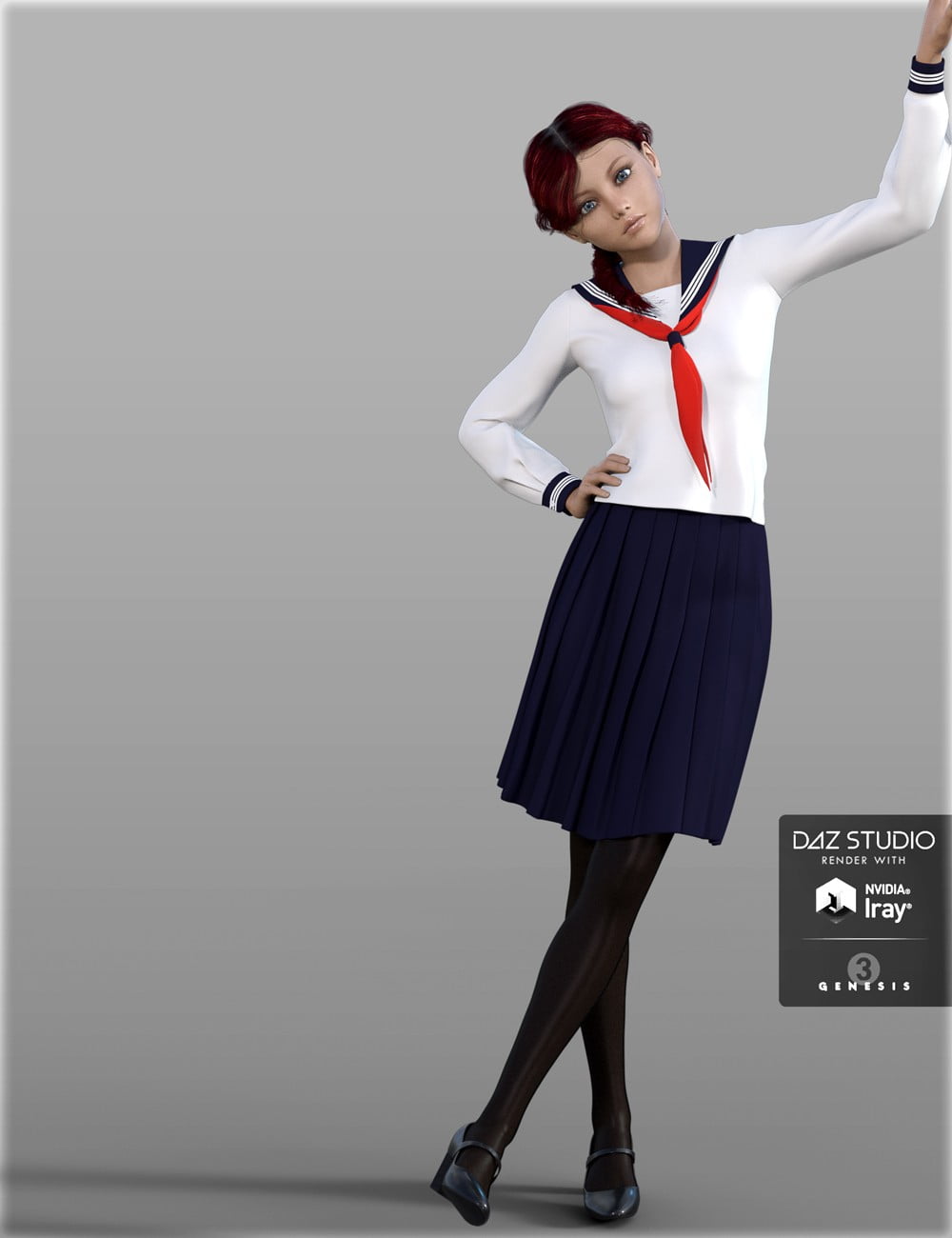 H&C Japanese School Uniforms B for Genesis 3 Female(s)
