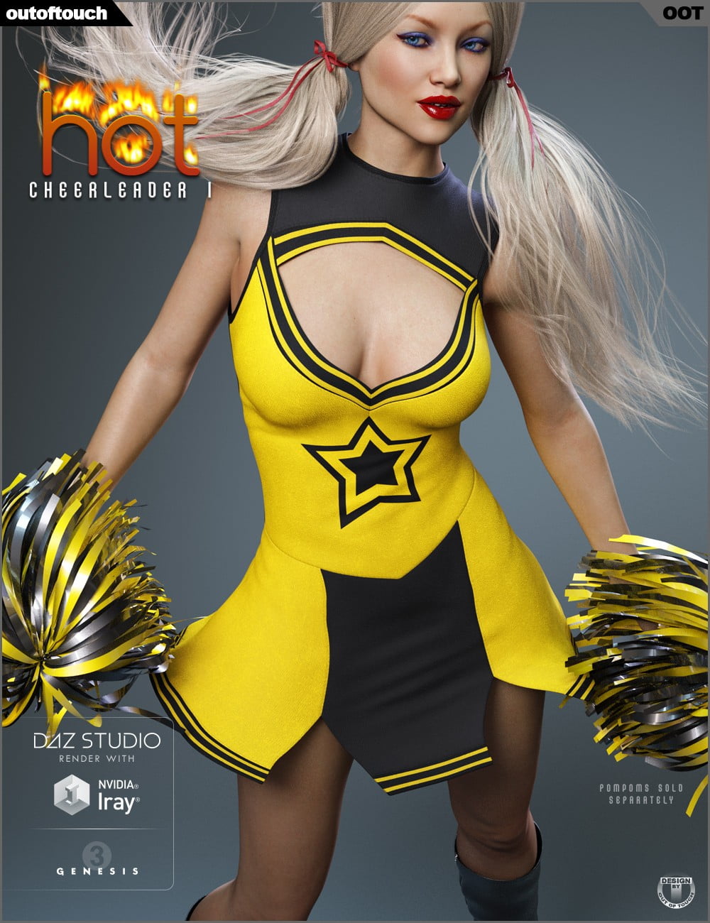 HOT Cheerleader 1 Outfit for Genesis 3 Female(s)