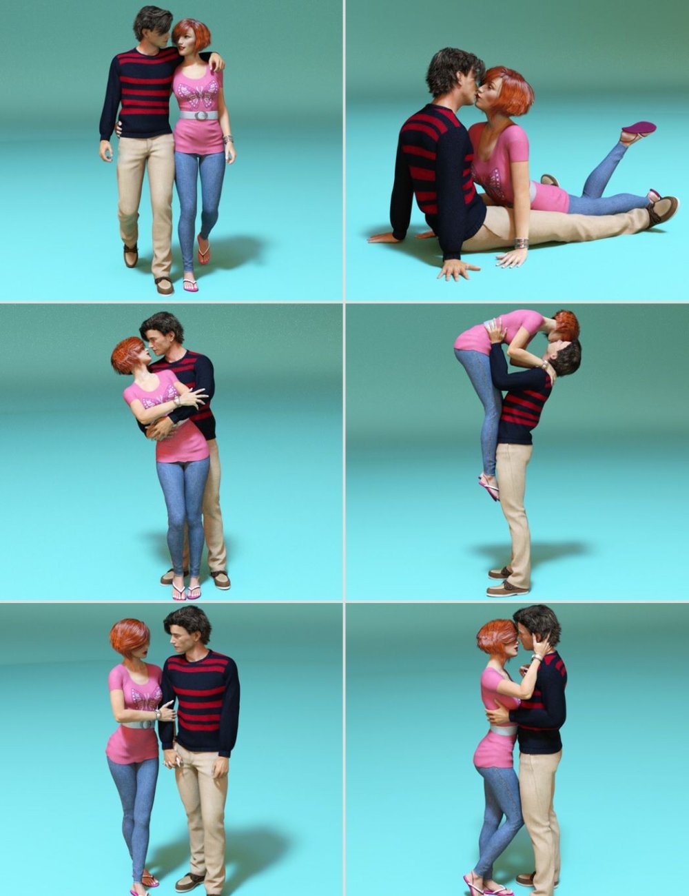 Honeymoon Poses For Genesis 3 Female And Male ⋆ Freebies Daz 3d 4664