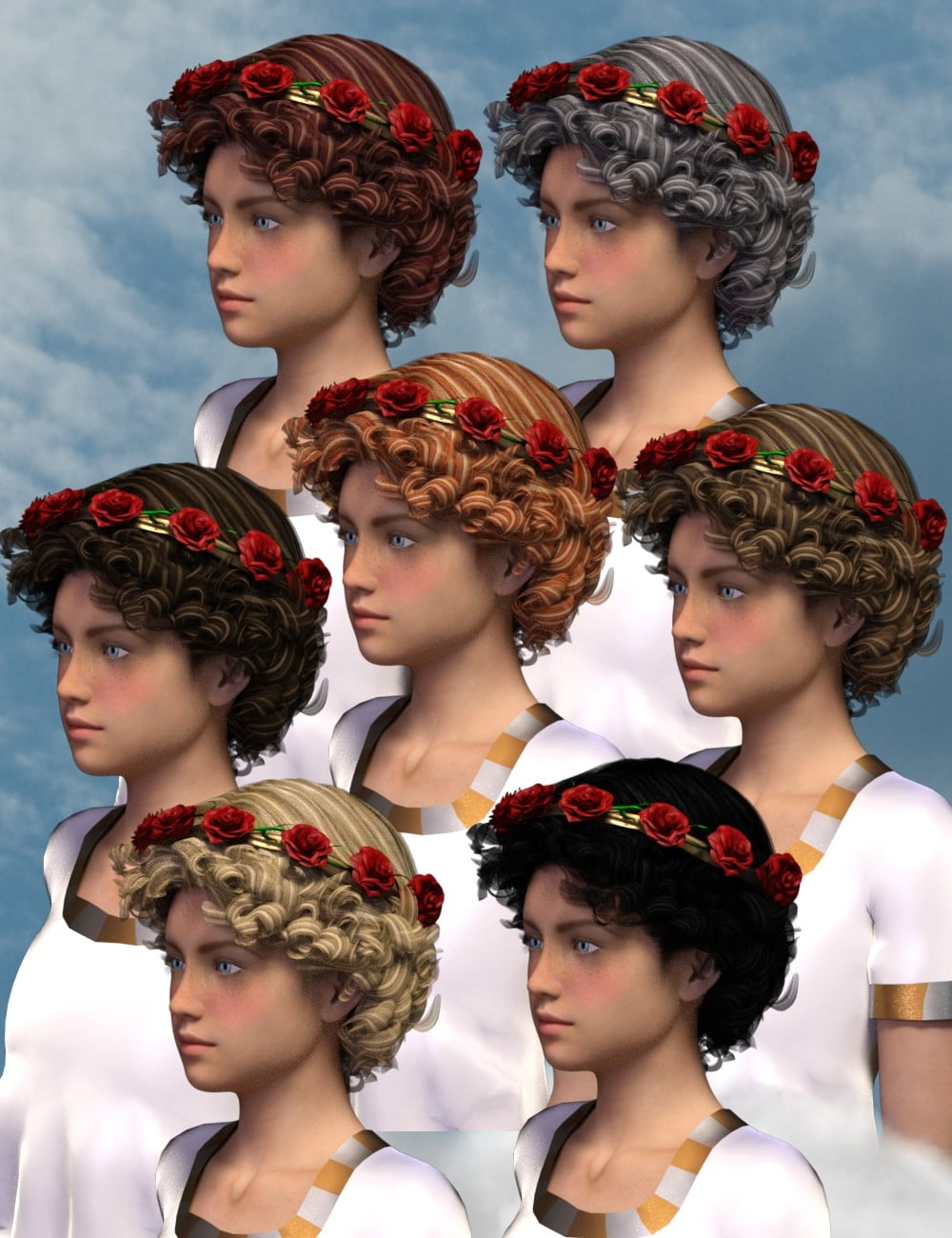 Valentina Hair for Genesis 3 Female(s)