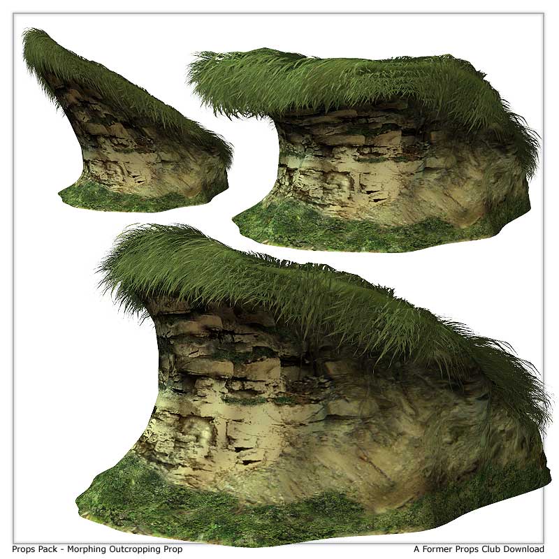 Props Pack - Morphing Grassy Outcropping Props Pack - Morphing Grassy Outcropping