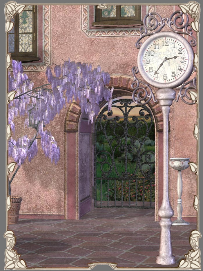Tick Tock Street Clock - Art Nouveau