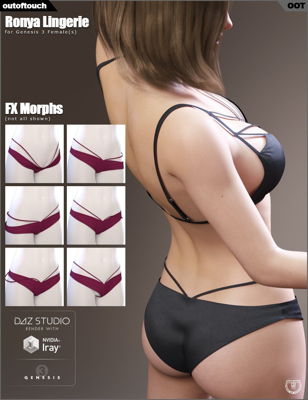 Ronya Lingerie for Genesis 3 Female(s)