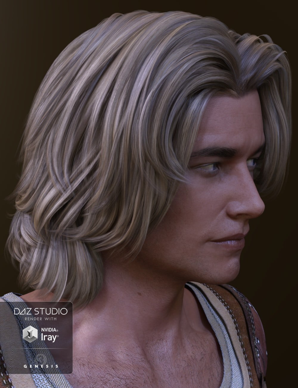 Alex Hair for Genesis 2 Male(s), Genesis 3 Male(s) and Michael 4