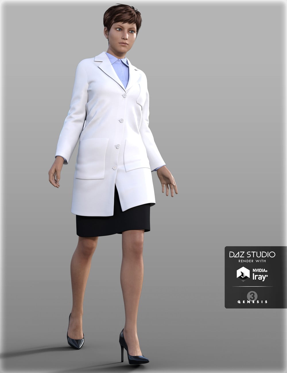 Doctor Coat Outfit for Genesis 3 Female(s)