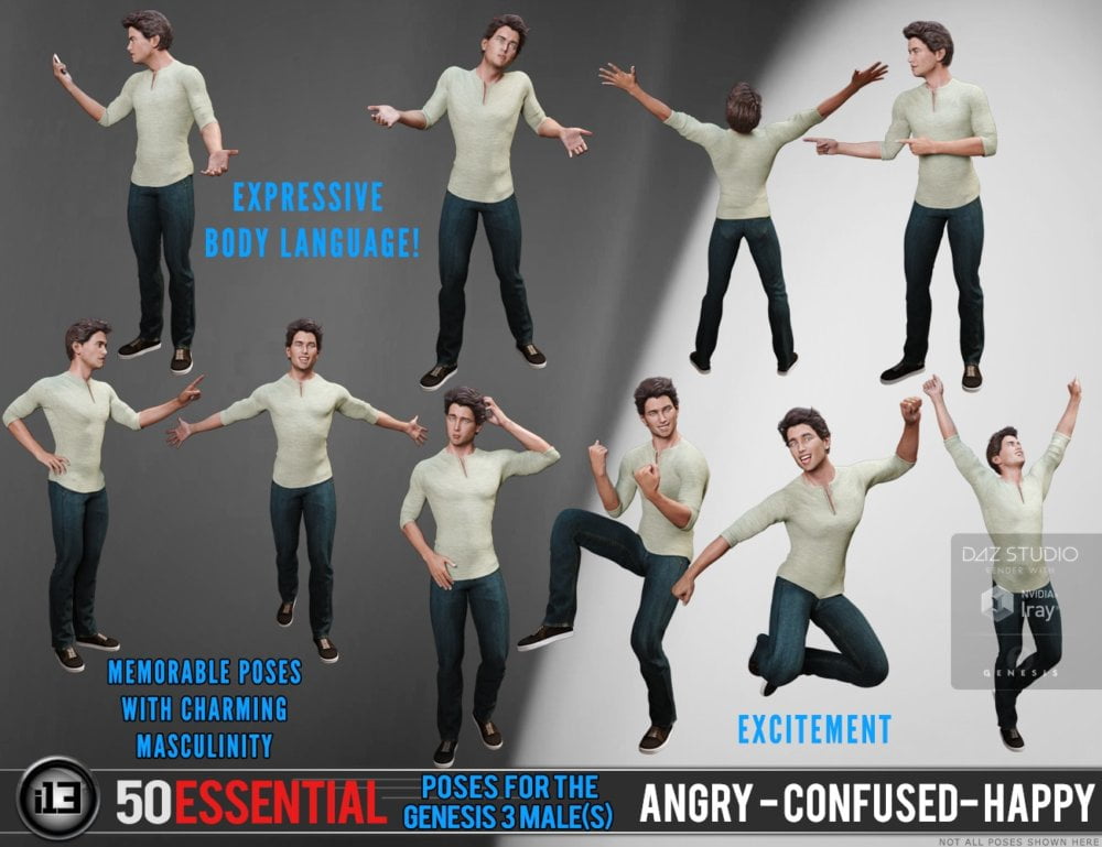 i13 50 Essential Poses for the Genesis 3 Male(s)