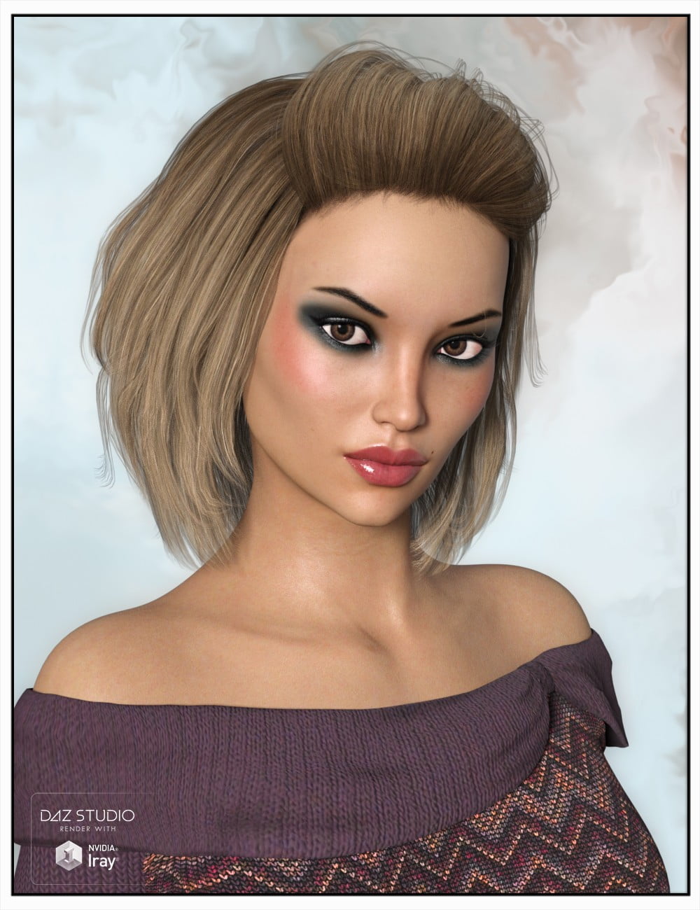 Rhio Hair for Genesis 3 Female(s) and Genesis 2 Female(s)