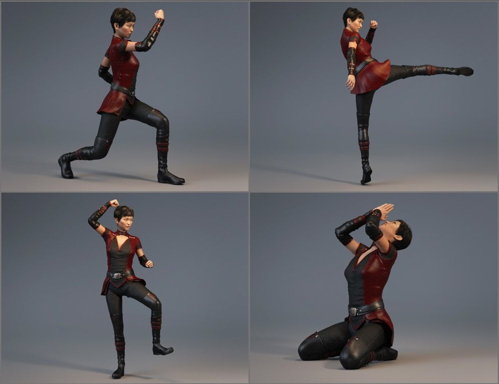 Fight Queen Poses for Genesis 3 Female(s)