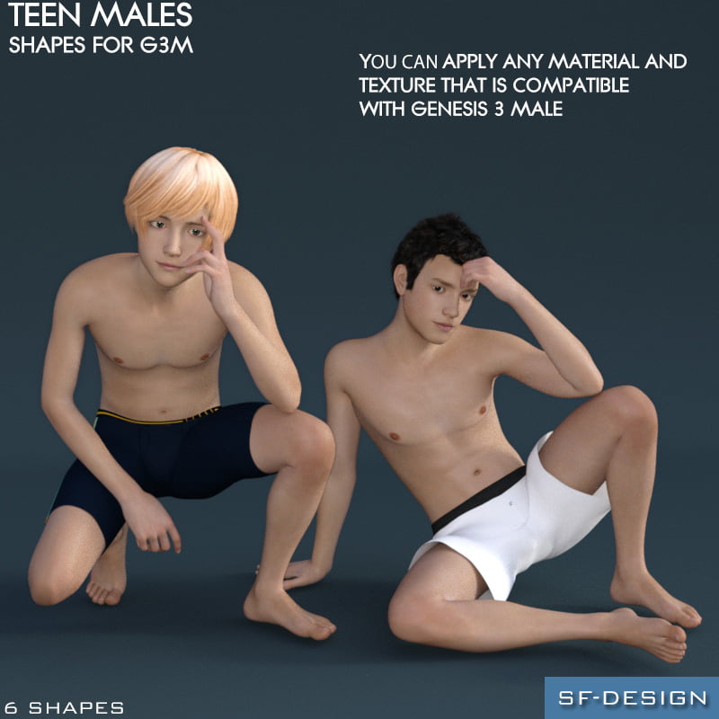 Teen Males - Shapes for Genesis 3 Male