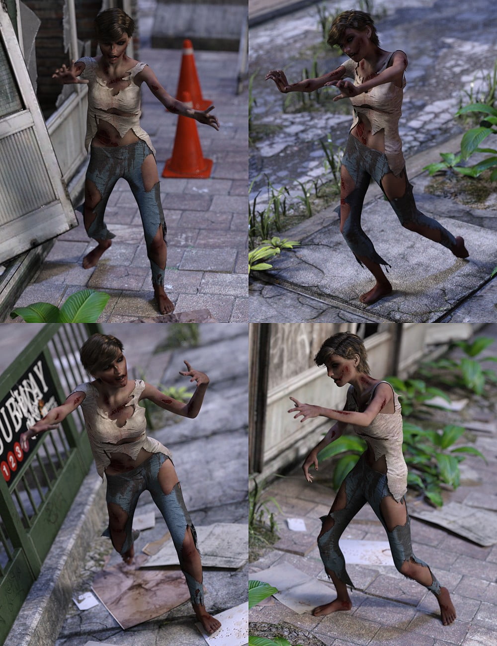 Zombie Hoard Poses