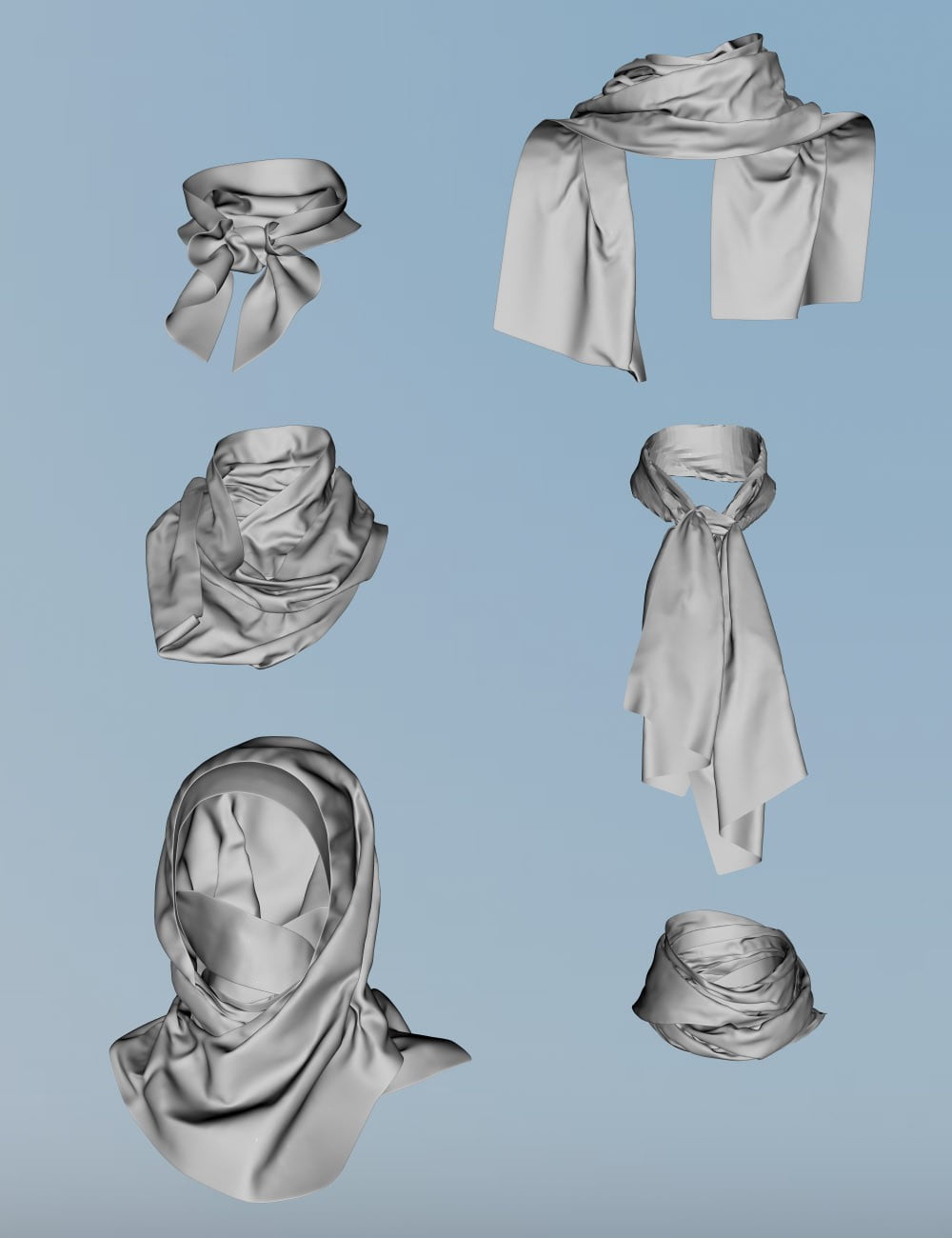 Scarves for Genesis 3 Female(s)