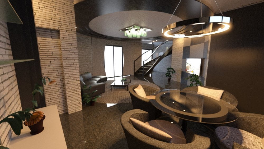 Tesla Living Room and Dining Room