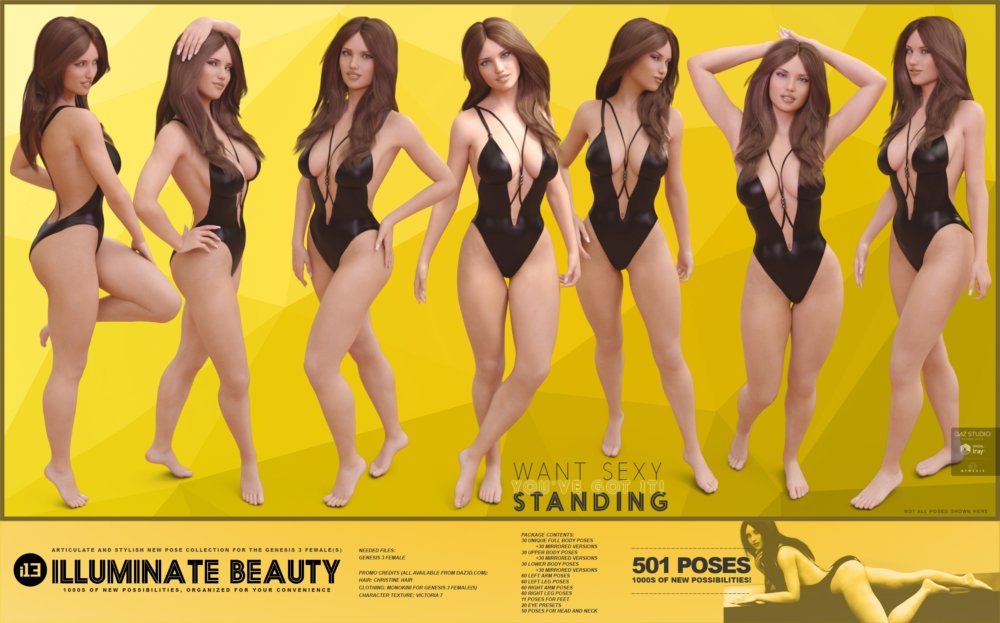 i13 Illuminate Beauty Pose Collection for the Genesis 3 Female(s)