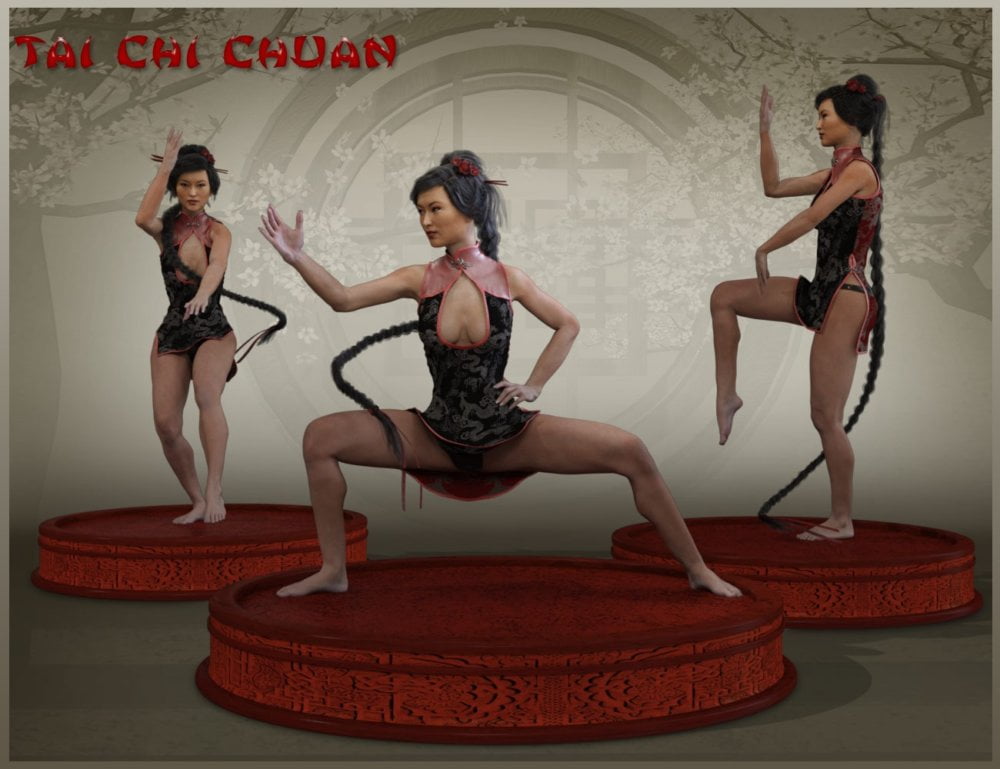 Tai Chi Chuan Poses for Mei Lin 7 and Genesis 3 Female