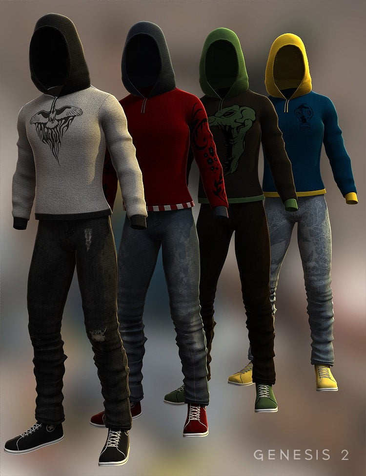 Truancy Outfit for Genesis 2 Male(s) Textures