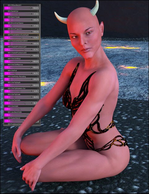 Morphalynn 127 G3F head & Face Morphs