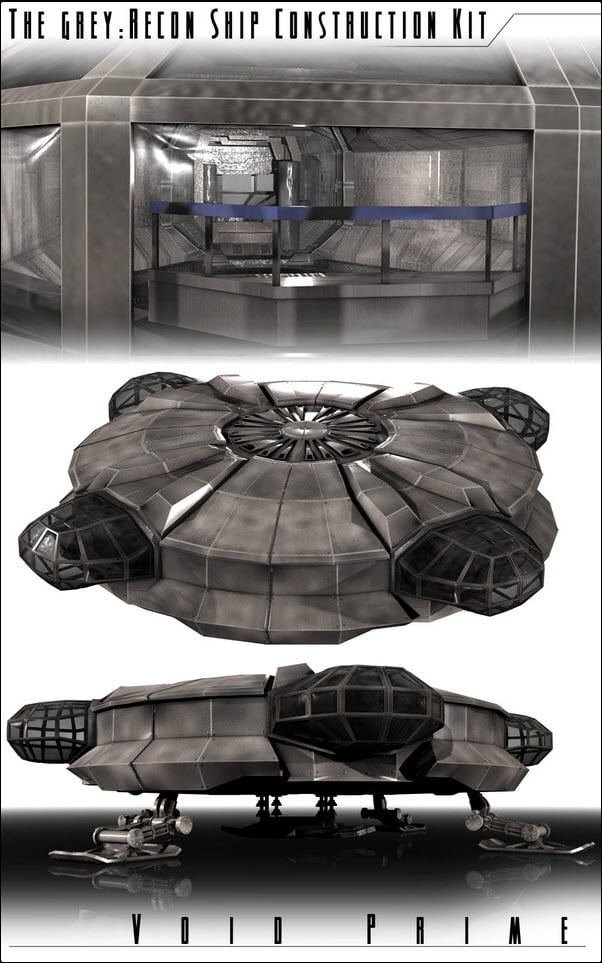 Void Prime: Grey Alien Recon Ship Construction Kit