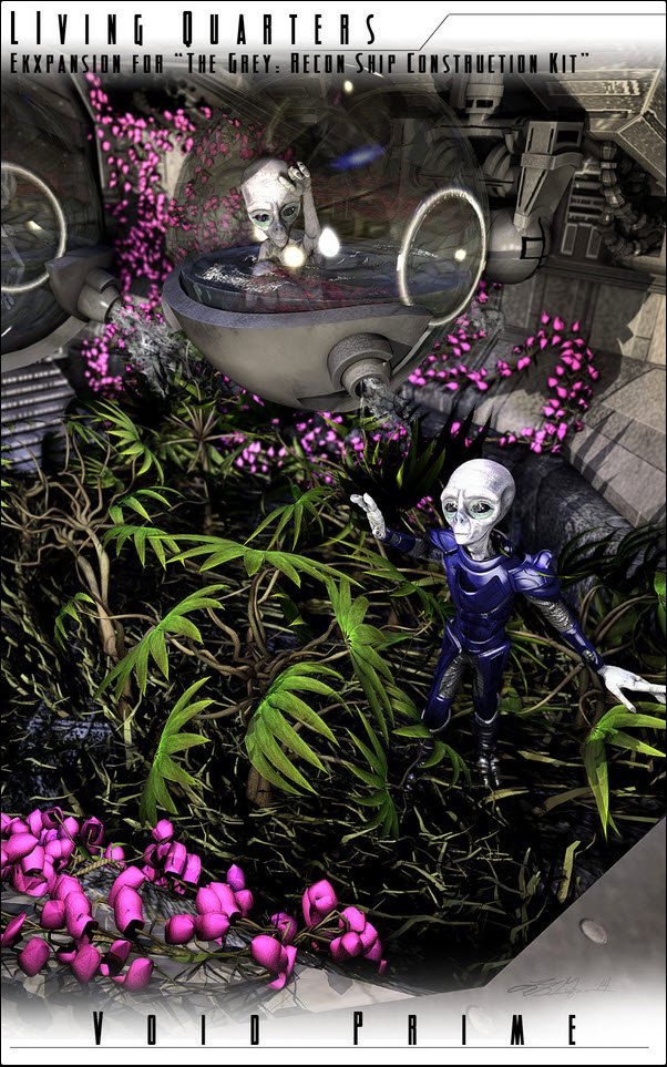 Void Prime: Grey Alien Recon Ship Construction Kit - Living Quarters