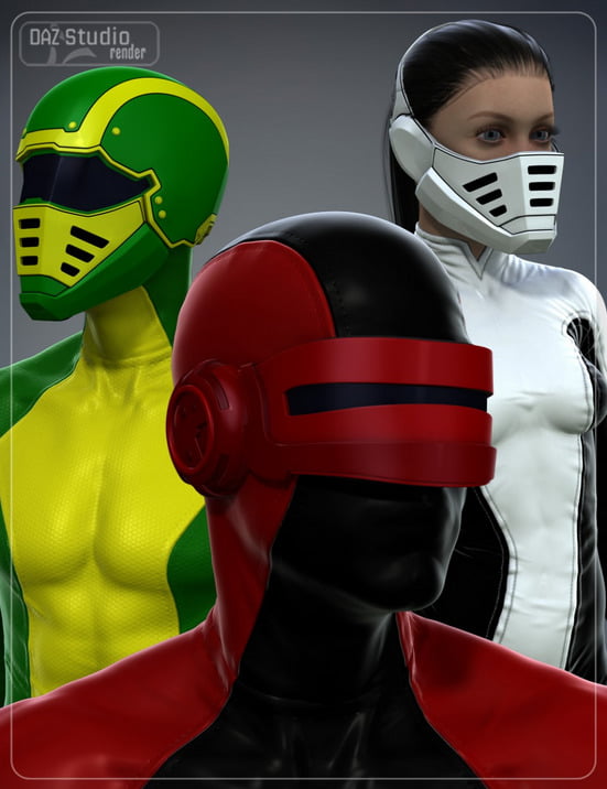 Sci-Fi Helmet Kit for Genesis 2 Male(s) and Genesis 2 Female(s)