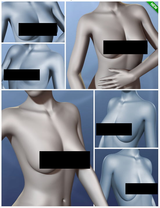 Natural Breast Shapes for Genesis 3 Female(s)