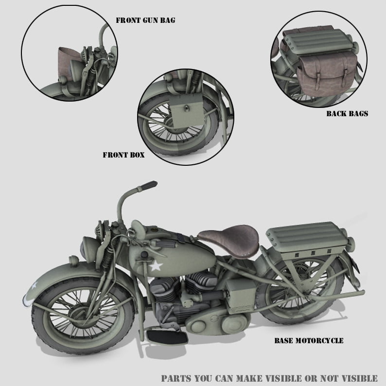 WW2 USA WLA MOTORCYCLE
