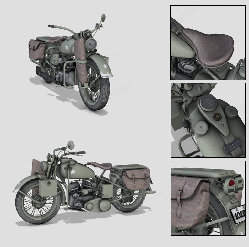 WW2 USA WLA MOTORCYCLE