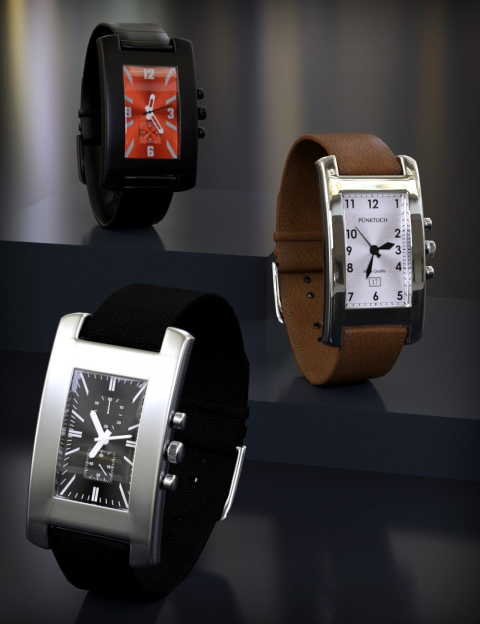 Square Wristwatch for Genesis 2 Male(s) and Genesis 3 Male(s)