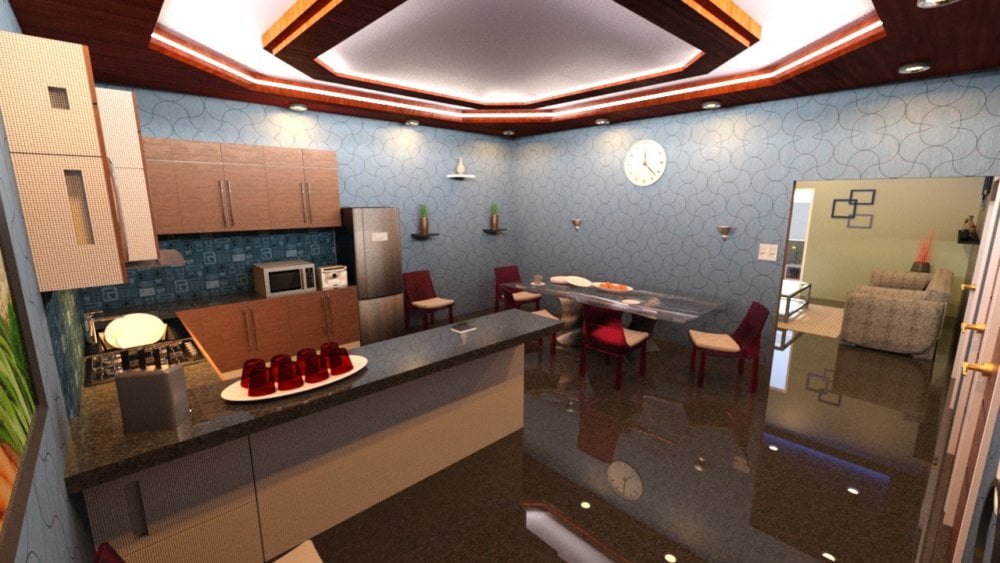 Modern Kitchen and Dining Room Set 1