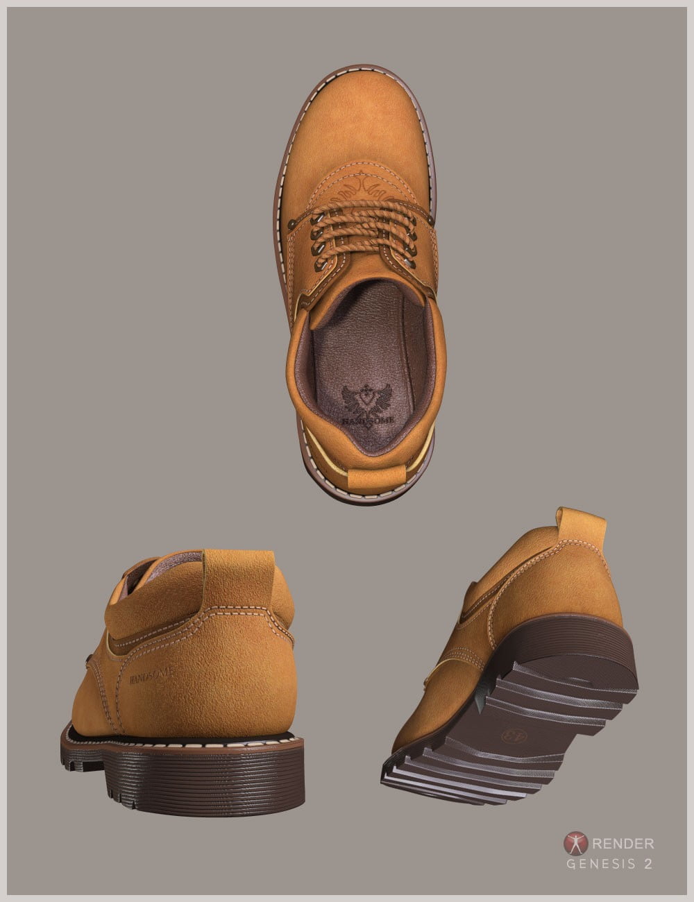 Short Boots for Genesis 2 & 3 Male(s)