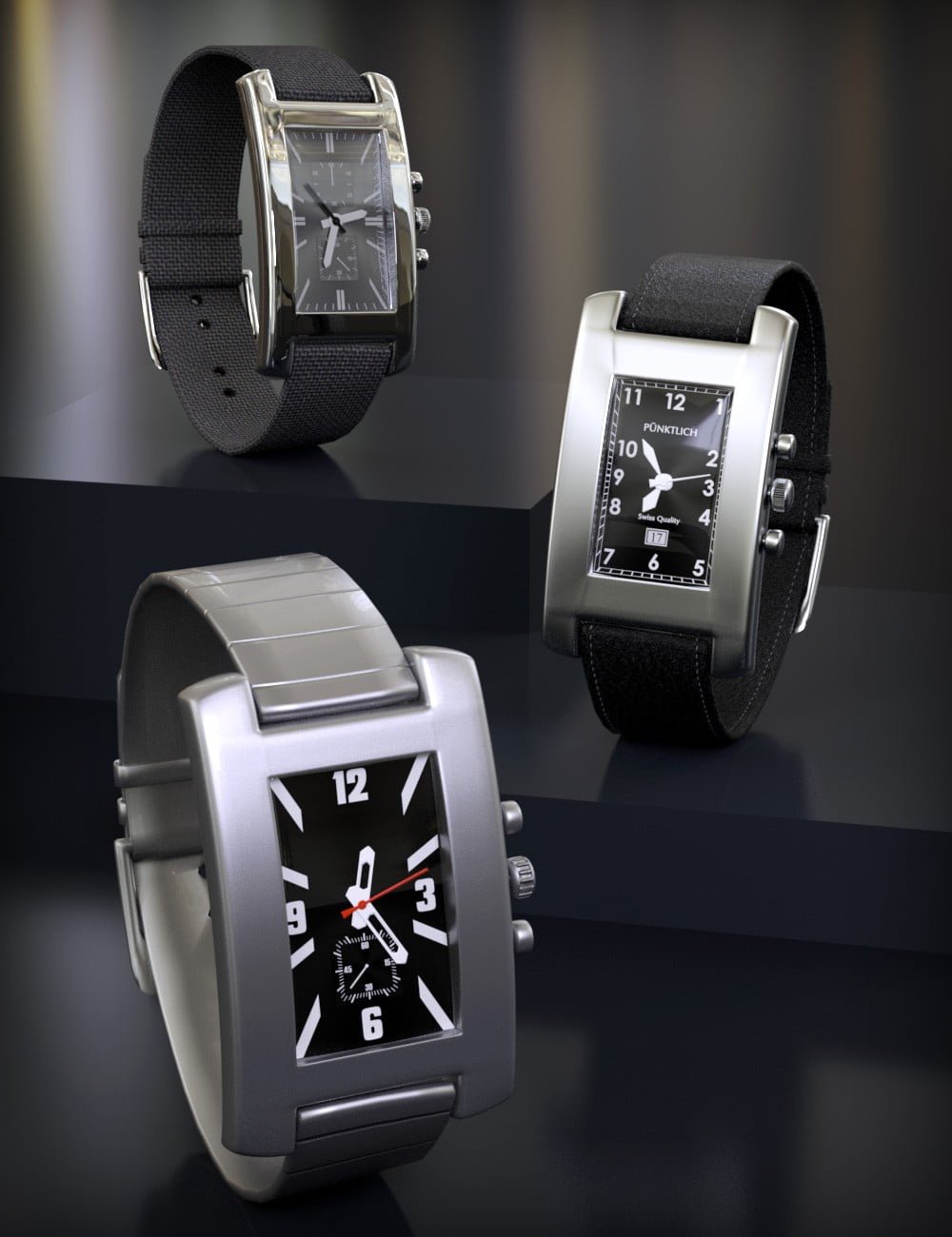 Square Wristwatch for Genesis 2 Male(s) and Genesis 3 Male(s)