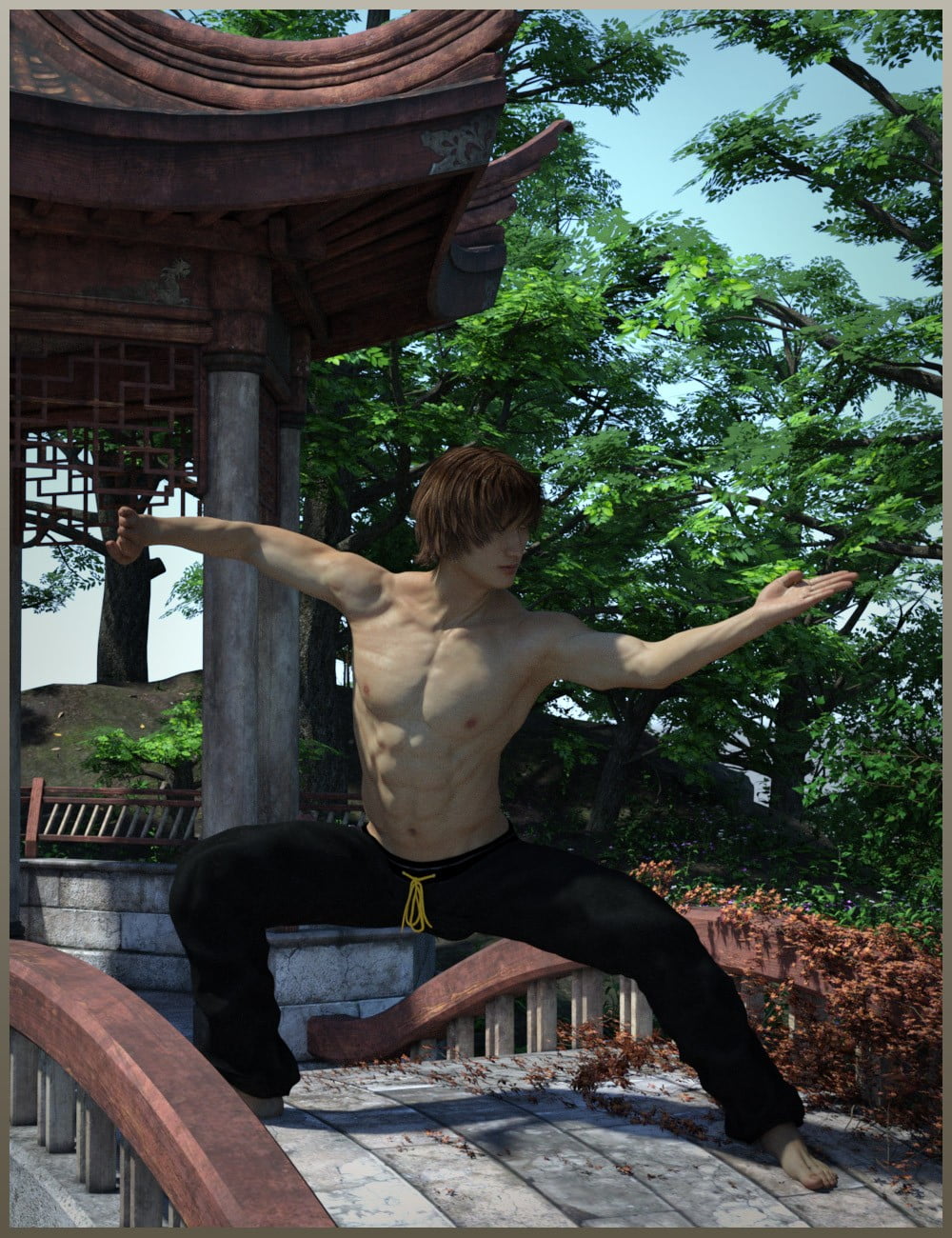 Tai Chi Chuan Poses for Lee 7 and Genesis 3 Male
