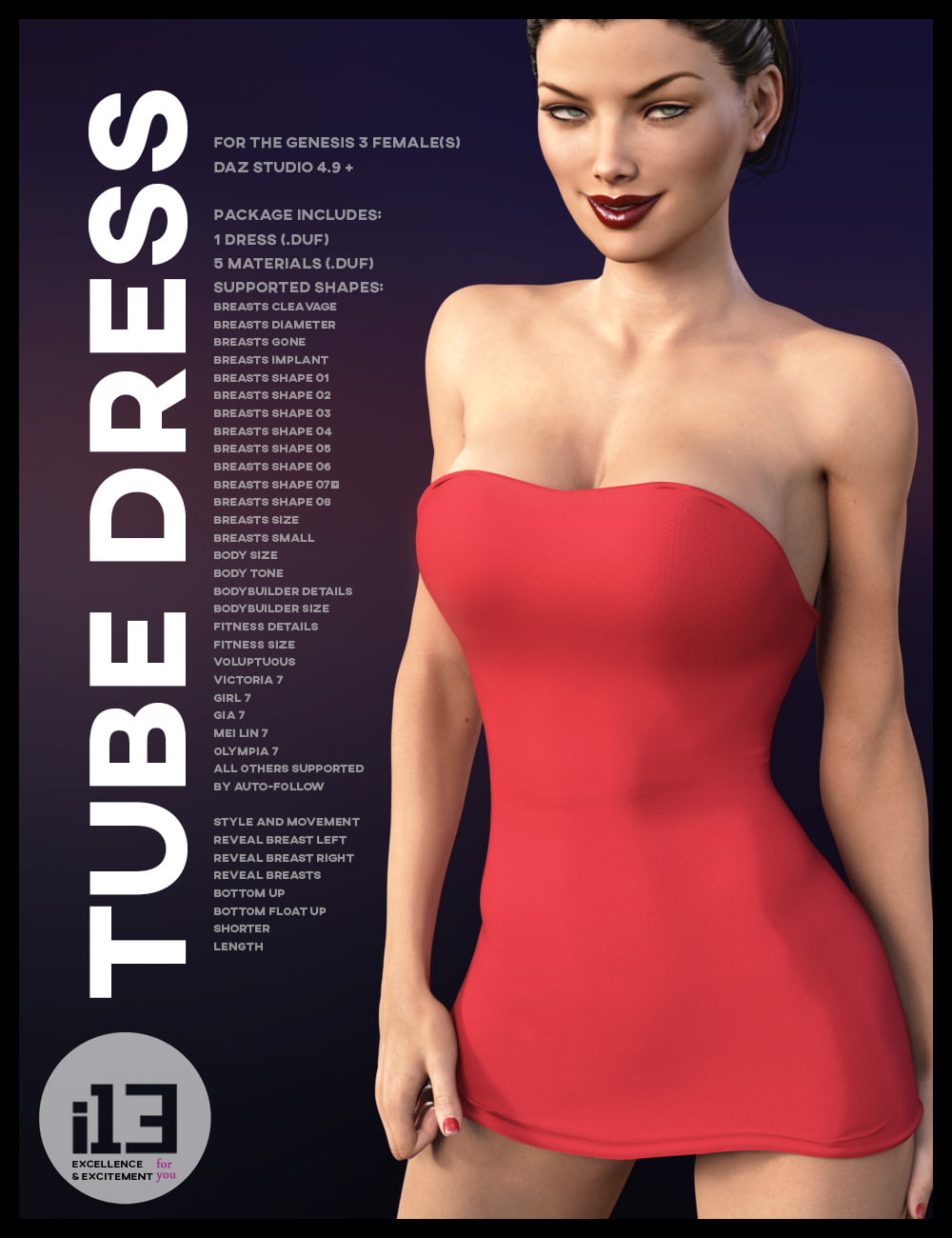 i13 TUBE DRESS for the Genesis 3 Female(s)